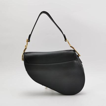 Sold Dior Saddle Medium Black Smooth Leather with Strap