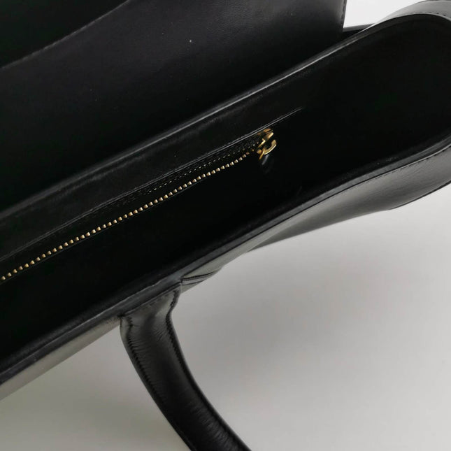 Sold Dior Saddle Medium Black Smooth Leather with Strap