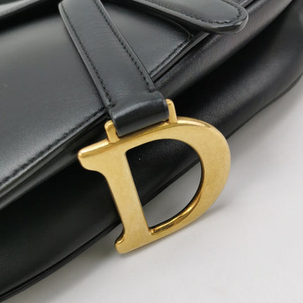 Sold Dior Saddle Medium Black Smooth Leather with Strap