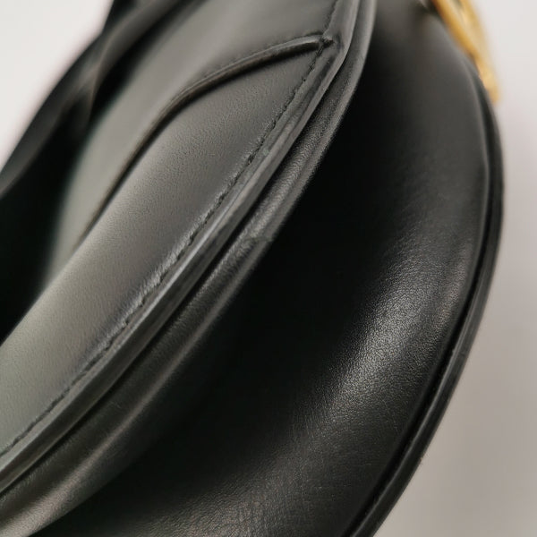 Sold Dior Saddle Medium Black Smooth Leather with Strap