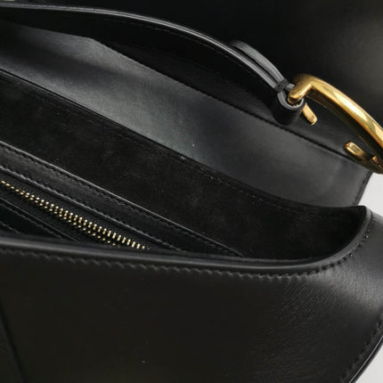 Sold Dior Saddle Medium Black Smooth Leather with Strap