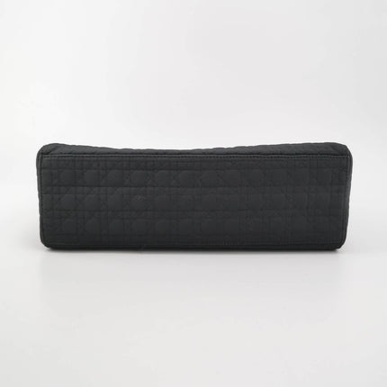 Sold Lady Dior Vintage Large Black Cloth with Yellow Gold-tone Hardware