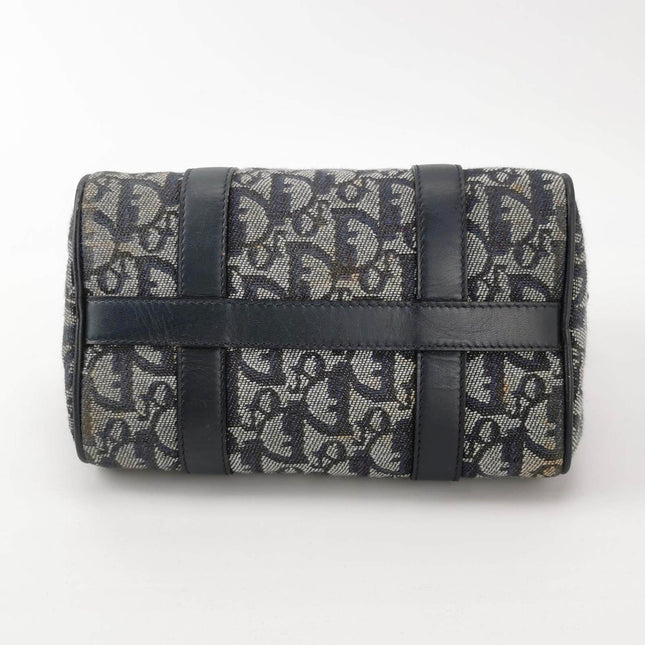 Sold Christian Dior Trotter Boston Cloth Oblique Mini Black Handbag