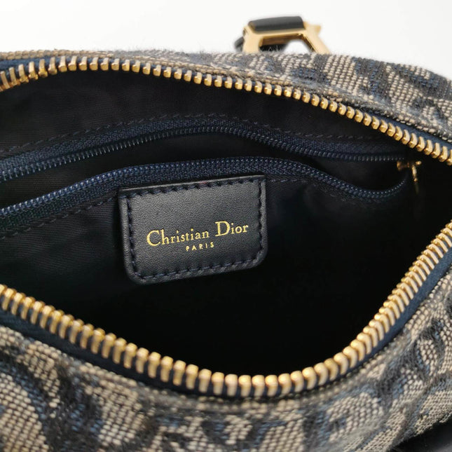 Sold Christian Dior Trotter Boston Cloth Oblique Mini Black Handbag