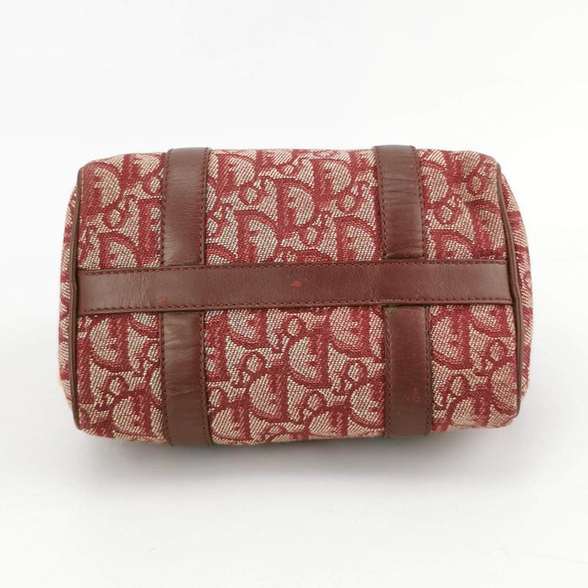Sold Christian Dior Trotter Boston Cloth Oblique Mini Red Handbag