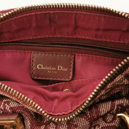 Sold Christian Dior Trotter Boston Cloth Oblique Mini Red Handbag