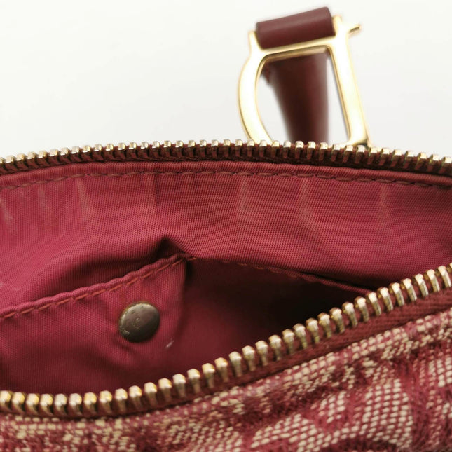 Sold Christian Dior Trotter Boston Cloth Oblique Mini Red Handbag