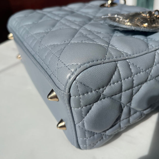 Sold Lady Dior My Abcdior Blue Lambskin Cannage Leather with Strap