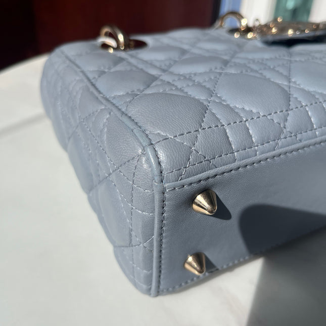 Sold Lady Dior My Abcdior Blue Lambskin Cannage Leather with Strap