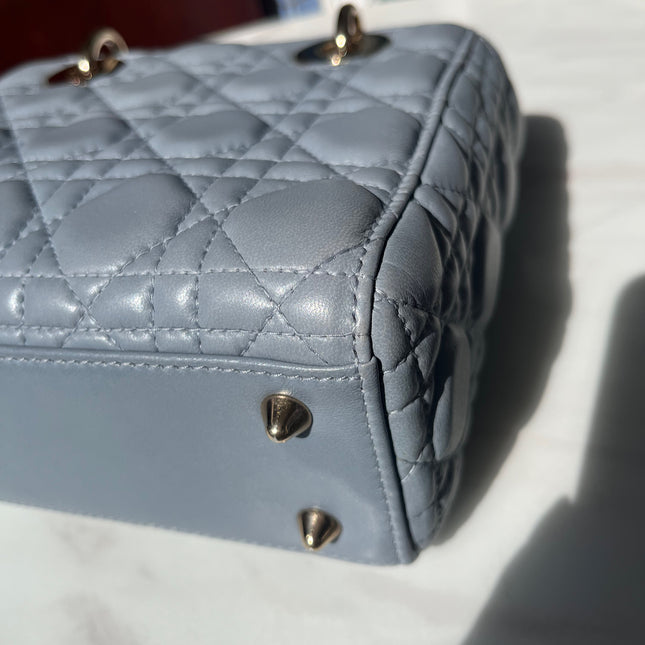 Sold Lady Dior My Abcdior Blue Lambskin Cannage Leather with Strap