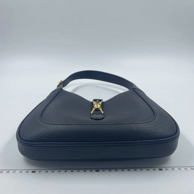Sold Gucci Jackie 1961 Black Pebbled Leather Bag Small