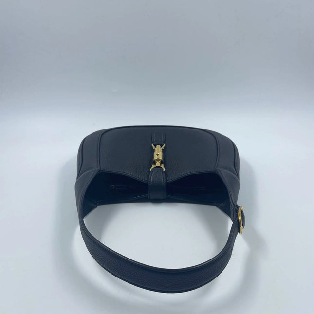 Sold Gucci Jackie 1961 Black Pebbled Leather Bag Small