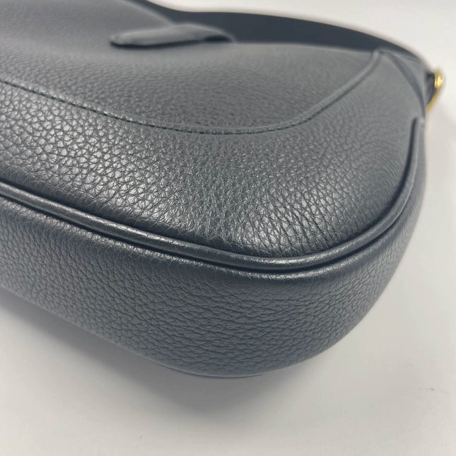 Sold Gucci Jackie 1961 Black Pebbled Leather Bag Small