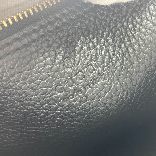 Sold Gucci Jackie 1961 Black Pebbled Leather Bag Small
