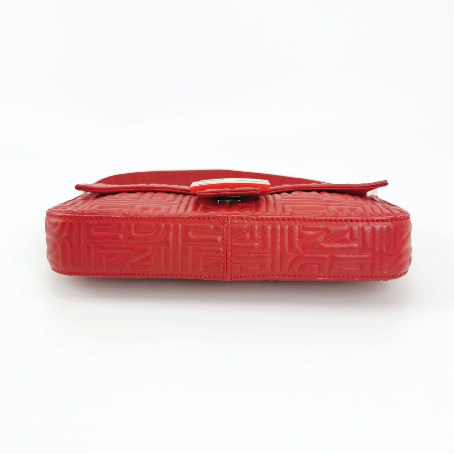 Fendi Baguette 1997 Re-edition 3D Embossed Red Leather Shoulder bag
