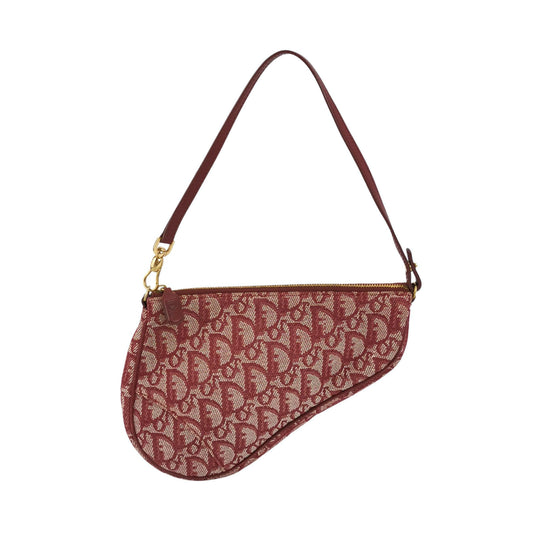 Dior Trotter Mini Saddle bag Burgundy Red Oblique-Luxbags