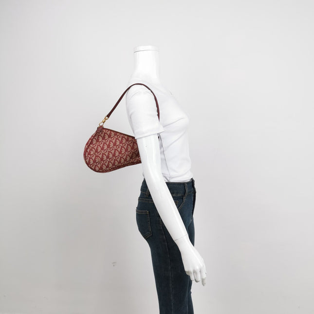 Sold Dior Trotter Mini Saddle bag Burgundy Red Oblique