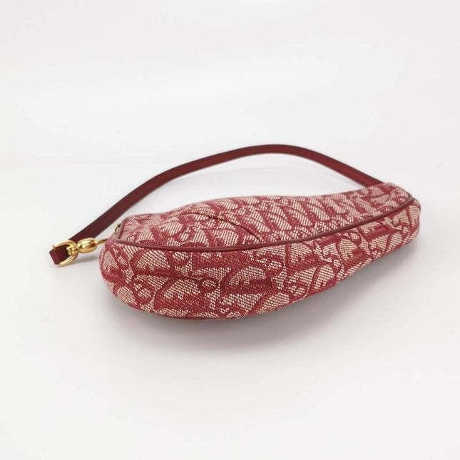 Sold Dior Trotter Mini Saddle bag Burgundy Red Oblique