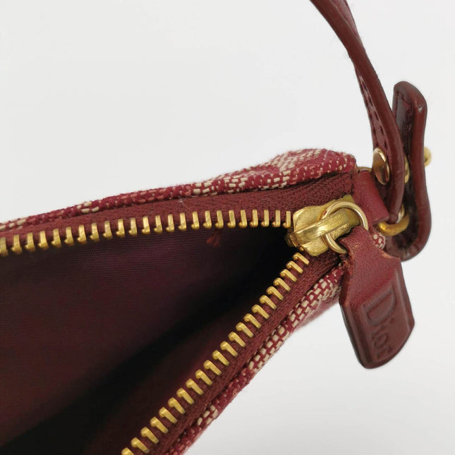 Sold Dior Trotter Mini Saddle bag Burgundy Red Oblique