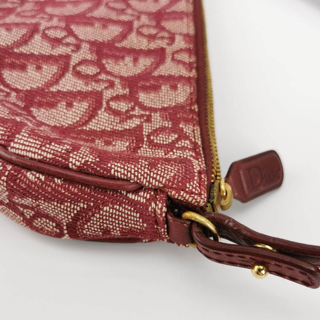 Sold Dior Trotter Mini Saddle bag Burgundy Red Oblique