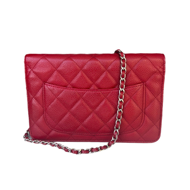 Sold Chanel Wallet on Chain Classic Flap Red Caviar Leather