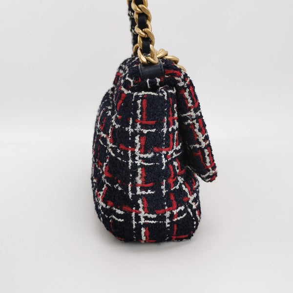 Sold Chanel 19 Bag 2021 Small Tricolor Black Checkered Tweed Bag
