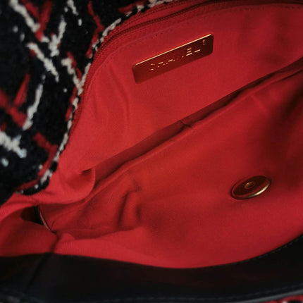 Sold Chanel 19 Bag 2021 Small Tricolor Black Checkered Tweed Bag
