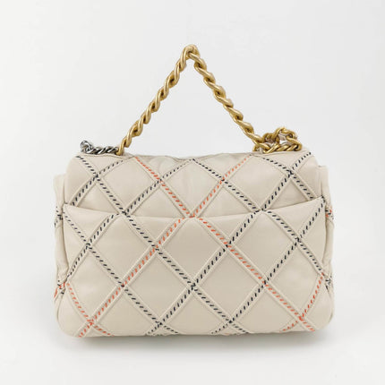 Chanel 19 Bag 2021 Cream White Wild Stitch