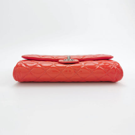 Sold Chanel Shoulder Bag Large Orange Patent Leather