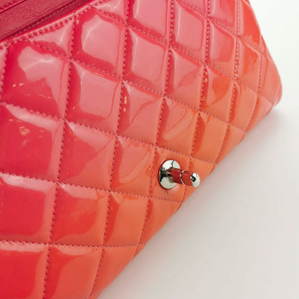 Sold Chanel Shoulder Bag Large Orange Patent Leather