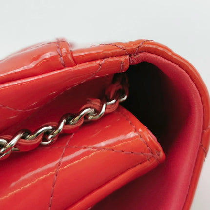 Sold Chanel Shoulder Bag Large Orange Patent Leather