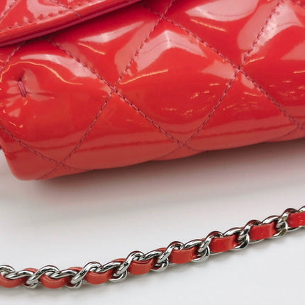 Sold Chanel Shoulder Bag Large Orange Patent Leather