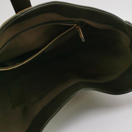 Gucci Jackie 1961 Large Green Leather and Suede Shoulder Bag with Long Strap