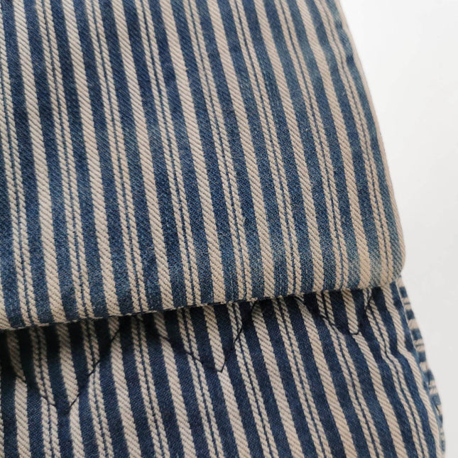 Sold Chanel Classic Flap 2008 Medium Blue Canvas Stripes