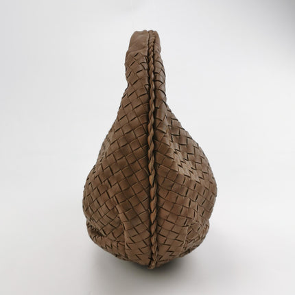 Bottega Veneta Belly Hobo Intrecciato Leather Milk Chocolate Brown Large 45