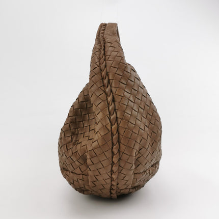 Bottega Veneta Belly Hobo Intrecciato Leather Milk Chocolate Brown Large 45