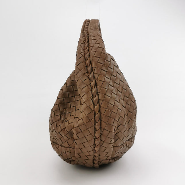 Bottega Veneta Belly Hobo Intrecciato Leather Milk Chocolate Brown Large 45
