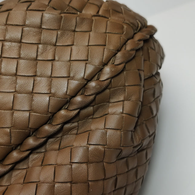 Bottega Veneta Belly Hobo Intrecciato Leather Milk Chocolate Brown Large 45