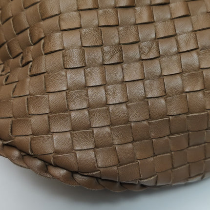 Bottega Veneta Belly Hobo Intrecciato Leather Milk Chocolate Brown Large 45