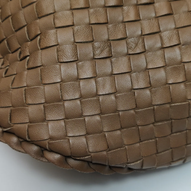 Bottega Veneta Belly Hobo Intrecciato Leather Milk Chocolate Brown Large 45