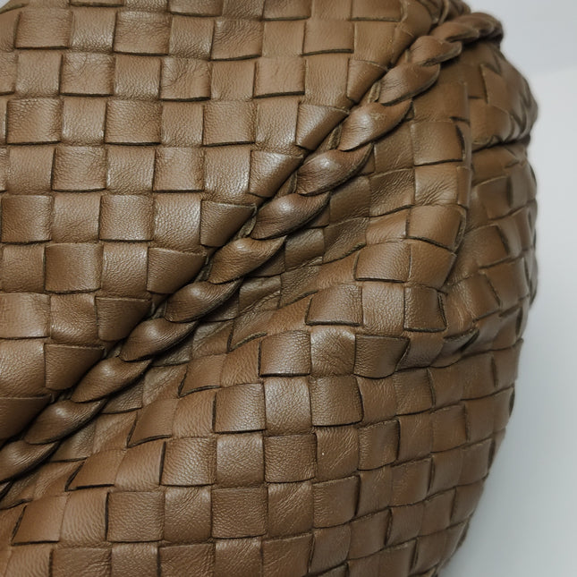Bottega Veneta Belly Hobo Intrecciato Leather Milk Chocolate Brown Large 45