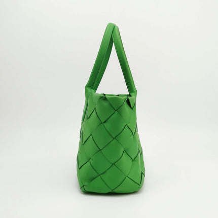 Bottega Veneta Cabat Small Green Intrecciato Leather Tote Bag