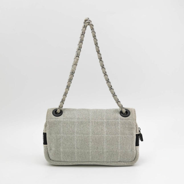 Sold Chanel Classic Flap 2005 Medium Grey Cloth
