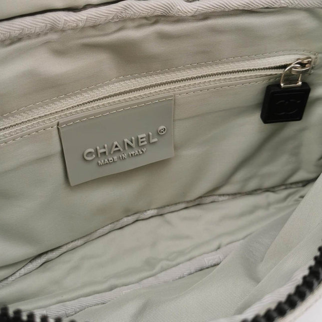 Sold Chanel Classic Flap 2005 Medium Grey Cloth