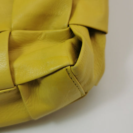 Bottega Veneta Cabat Vertical Yellow Shiny Calfskin Leather Tote Bag