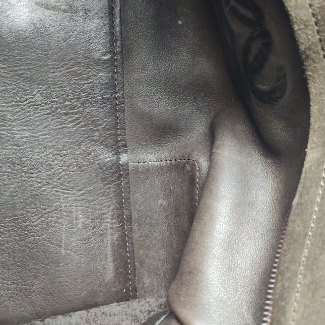 Loewe Amazona 29 Dark Brown Suede and Leather Top Handle Bag