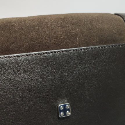 Loewe Amazona 29 Dark Brown Suede and Leather Top Handle Bag