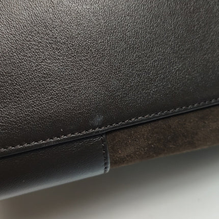 Loewe Amazona 29 Dark Brown Suede and Leather Top Handle Bag