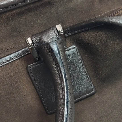 Loewe Amazona 29 Dark Brown Suede and Leather Top Handle Bag