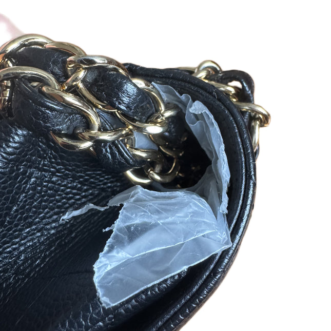Chanel Classic Flap Jumbo Black Caviar Leather Single Flap 24k Gold Hardware 2008